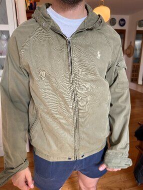 Ralph Lauren army green spring jacket